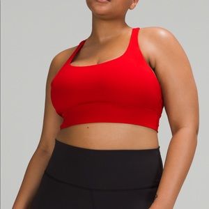 LuluLemon Energy Longline Bra in Dark Red